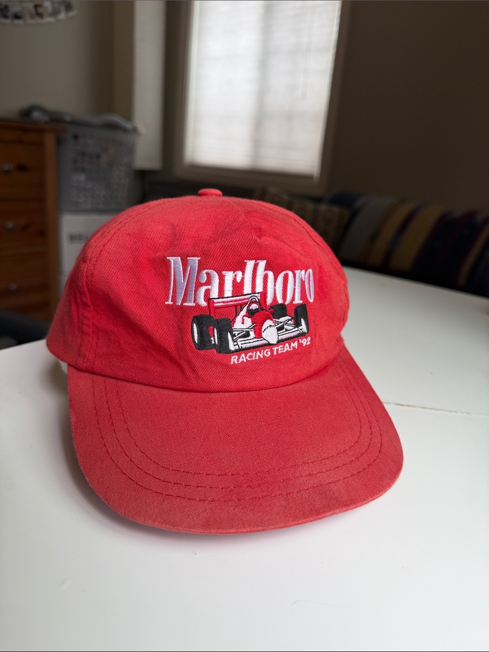 Marlboro Red Embroidered Racing Cap